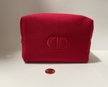 Dior Beauty Light Red Makeup Bag Pouch Dior Logo Travel case, New - $29.99