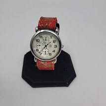 GG Quartz Watch w/ Embroidered Band Japan Retro Stainless New Battery  - $23.36