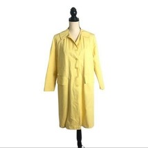 Vintage 70&#39;s Yellow Union Made Trench Coat Size M - £54.16 GBP