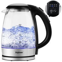 Electric Kettle Temperature Control Glass Hot Water Boiler With 4 Colors Led Ind - £58.52 GBP