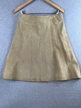 Ann Taylor Loft Womens Pencil Skirt Suede Leather Beige Size 4 Modern We... - $36.77