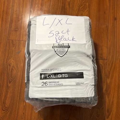 Depend Real Fit Maximum Absorbency Underwear for Men  51CT Black L/XL OP... - $41.00