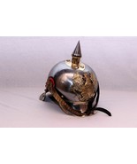 Imperial German Spiked Pickelhaube Officer Helmet- Black Steel &amp; Brass - $1,226.70 MXN