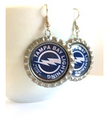 Tampa Bay LIGHTNING Handmade Hockey Earrings - £7.47 GBP