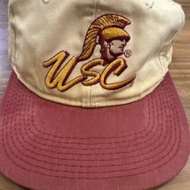 Men’s Vintage USC Trojans The Game 80’s Red And Cream Snap Back Hat - £57.52 GBP