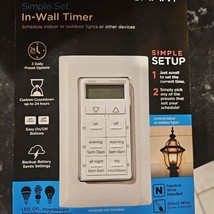 GE My Touch Smart In-Wall Digital Timer Switch White 25055 New Sealed - $18.89