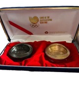 1988 Seoul Olympic Games Commemorative Bronze&amp;GOLD Ashtray Stadium/ Disp... - $93.50