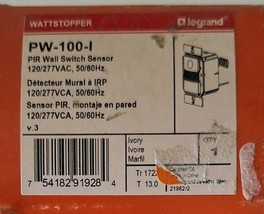 New In Box - WattStopper PW-100-I PIR Wall Switch Sensor 120/277VAC V.3 ... - $64.00