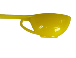 Bordens Instant Coffee Yellow Plastic Spoon Unused Vintage Advertising Promo - £12.33 GBP