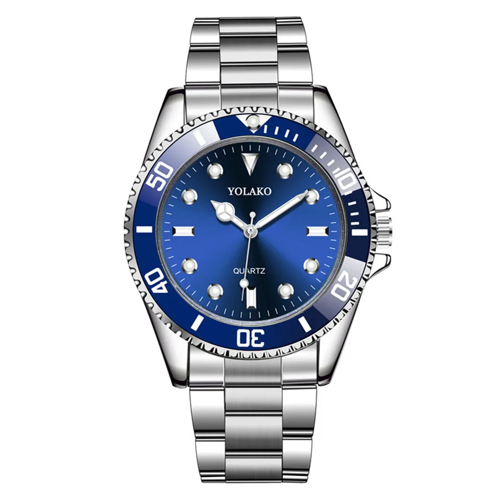 Geneva Men  With Calendar  Stainless Steel Male  Watch Business Clock  Masculino - £98.84 GBP