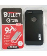 BLACK BULLET HARD CELL PHONE CASE &amp; IMPACT RESISTANT PROTECTIVE GLASS IP... - £5.24 GBP