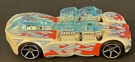 2004 Hot Wheels First Editions WHAT-4-2 -RARE White / Flames / Blue Top ... - $3.25