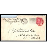 1915 US Cover - Hastings, Michigan to Postmaster, Saginaw, MI T8 - £2.32 GBP