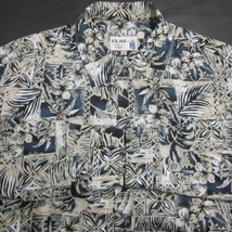 Iolani Vintage Long Sleeve Hawaiian Shirt Men&#39;s (L) Floral Made In Hawaii Rare - £44.45 GBP