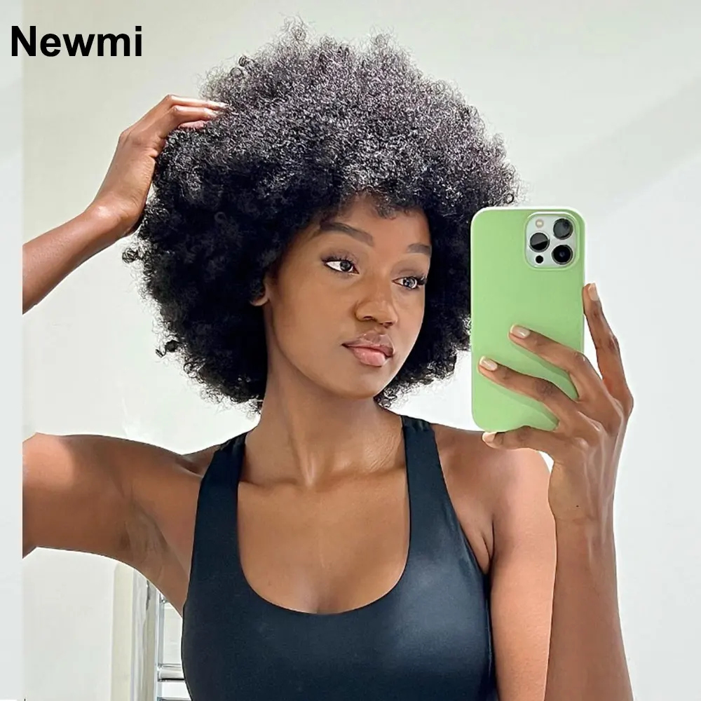 Afro Kinky Curly Wig Human Hair for Women Newmi Short Curly Wigs Human Ha - £41.30 GBP+