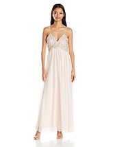 My Michelle Sequin Hearts Women&#39;s Long Prom Dress with Beading Details, Buff, 9 - £99.75 GBP