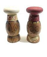 VTG Woodpecker Woodware Handmade In Japan Wood Salt And Pepper Shakers C... - £7.88 GBP