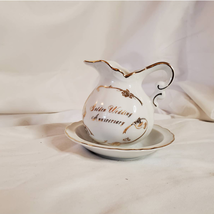 Golden Wedding Anniversary Creamer and Saucer - Made in Japan - £31.54 GBP