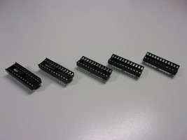 5 Pack Lot DIP24 DIP IC Sockets 24 Pins 2 Rows 12 Pins Sides Integrated Circuit - £8.35 GBP