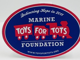  2011 Supporter Marine Toys For Tots Teddy Bear Oval Magnet - £3.10 GBP