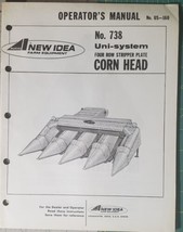 New Idea Operators Manual for Model 738 Uni System Stripper Plate Corn Head - $20.57