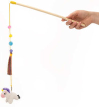 Zippypaws ZippyStick Unicorn Chaser Wand: Interactive Eco-Friendly Bamboo Cat To - £7.74 GBP+