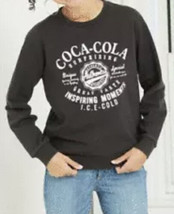 Coca Cola Sweatshirt Medium Junior Gray Long Sleeve Soft Sweat Shirt NWT - $4.75