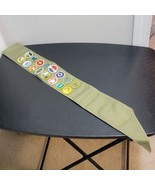Vintage 50s Boy Scouts America BSA Narrow Green Sash with 16 Merit Badge... - $82.13