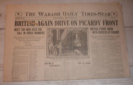Wabash, IN Daily Times-Star, May 3, 1918 - Harley-Davidson Ad, British D... - £15.44 GBP