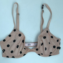 Victorias Secret 32C Bra Polka Dot Opaque Very Sexy Nude Wire Balconette Pin Up - £16.64 GBP