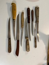 LOT 35 Filet butcher knives , sheffield, Marttini, real keen, Case XX, R... - $107.91