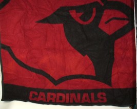 BIEDERLACK Cardinals Vintage Blanket Throw NFL Football Acrylic 57 X 49&quot; as-is - £18.90 GBP