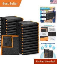 Professional-Grade 12 Pack Heavy-Duty Padded Moving Blankets - Black/Orange - $97.49