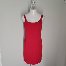 Patra Vintage Classy Red Dress ~ Knee Length ~ Sz 10 ~ Lined ~ Sleeveless - £25.08 GBP