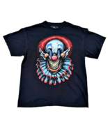Halloween Clown T Shirt Size XL Black Creepy Evil Scary Smiling Clown IT... - £6.88 GBP