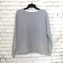 Flora Nikrooz Sweatshirt Womens XL XLarge Gray Crochet Lace Boho Loungewear - £15.97 GBP