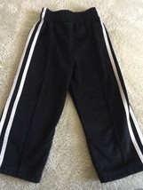 Garanimals Boys Black White Side Stripe Athletic Pants 24 Months 2T - $3.92