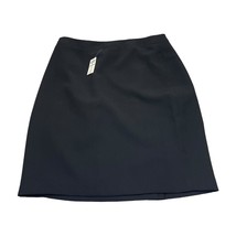 John Meyer A-Line Skirt Women&#39;s 14 Black 100% Polyester Lined Back Zip C... - $33.85