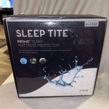 Malouf Sleep Tite ~ Prime Terry Smooth Cotton Mattress Protector ~ Size ... - $24.26