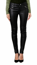 Leather Pants Leggings Size Waist High Black Women Wet S L Womens 14 6  ... - £76.00 GBP