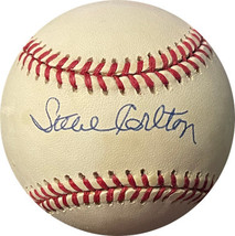 Steve Carlton signed ROAL Rawlings Official American League Baseball minor tone  - £54.25 GBP