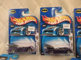Hot Wheels Batmobile &#39;11 Arkham Asylum Dark Knight Diecast Cars MOC Lot of 10 - £42.52 GBP