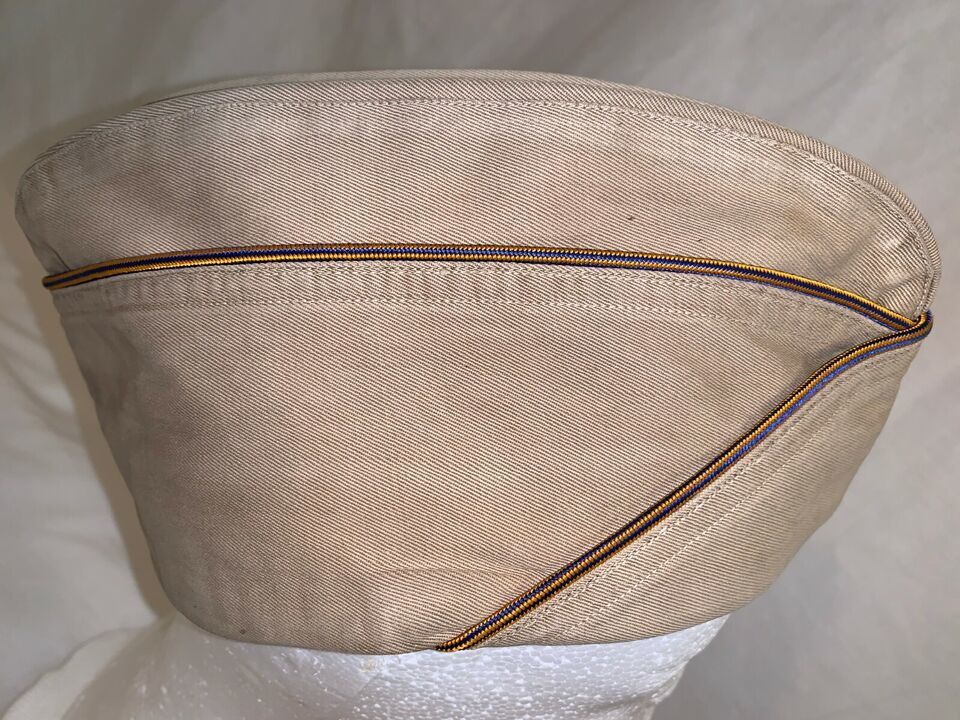 1952 KOREAN WAR ARMY TAN KHAKI GARRISON COVER CAP AIR CORPS SIZE 7 - $24.76