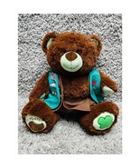 Bear Thin Mints Girls Scout USA With Jacket Stuffed Plush Animal Toy Brown - £22.43 GBP