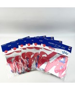 6 Beistle Foil Happy 4th of July Streamer Ribbon Banner Red Silver Blue ... - $29.99