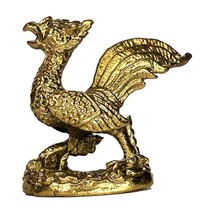 Magic Swan Tall PayonHimmapan Kruba Tin BE2559 Thai Amulet Vintage Brass Gold - £14.34 GBP