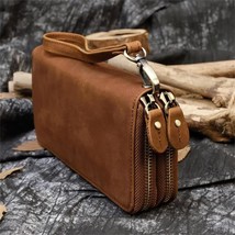 New Style Leather Purse Wallet For Men Women Male Female Long Wallet  Leather Zi - £336.64 GBP