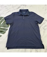 Bonobos Mens Polo Shirt Size L Blue Stripe Standard Fit Short Sleeve Cotton - $39.25 CAD