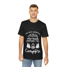 Black and White Campfire Artwork Polyester Tee AOP - £31.58 GBP+