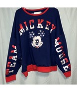 Disneyland Resort Team Mickey Mouse Sweatshirt USA Flag America Unisex S... - $364.64 MXN